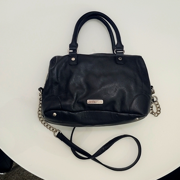 Steve Madden black faux leather purse w/gems - Picture 7 of 15